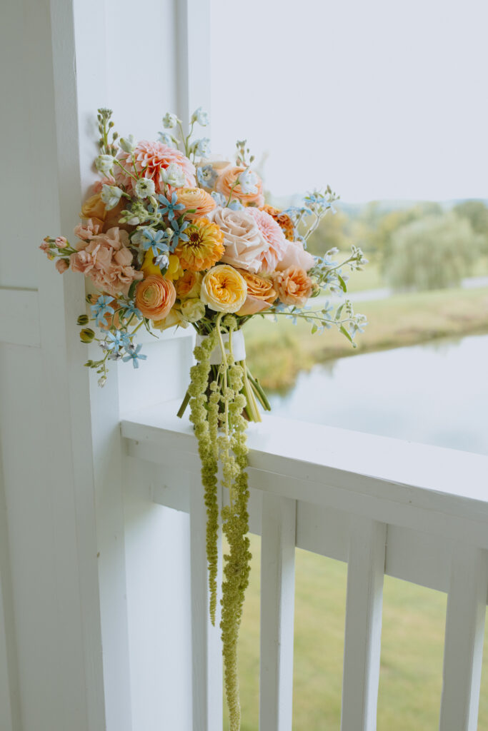 colorful spring/summer wedding bouquet