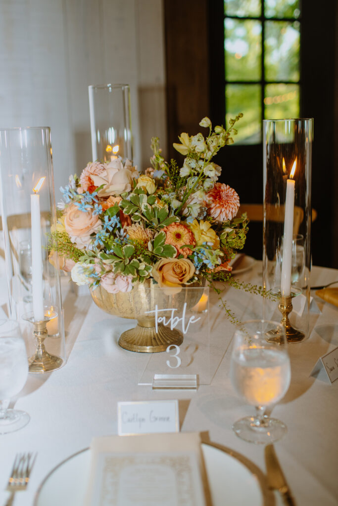 romantic low centerpieces 