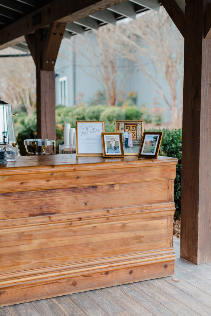 winter wedding Coffee and Hot Chocolate Bar