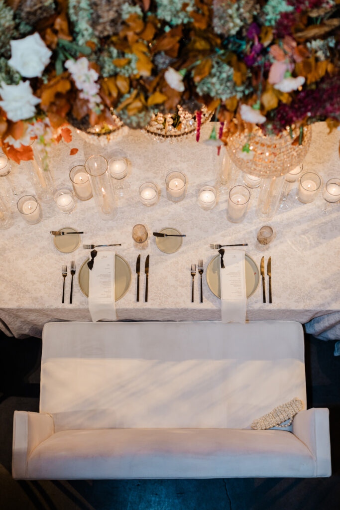 a designer's wedding reception