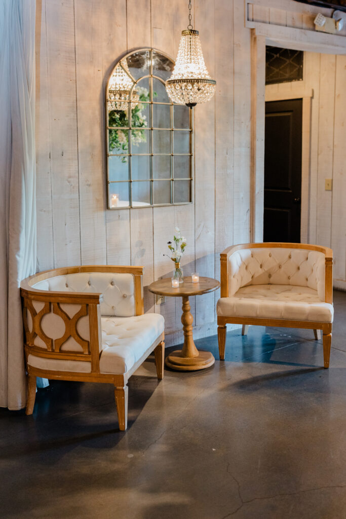 wedding seating vignette