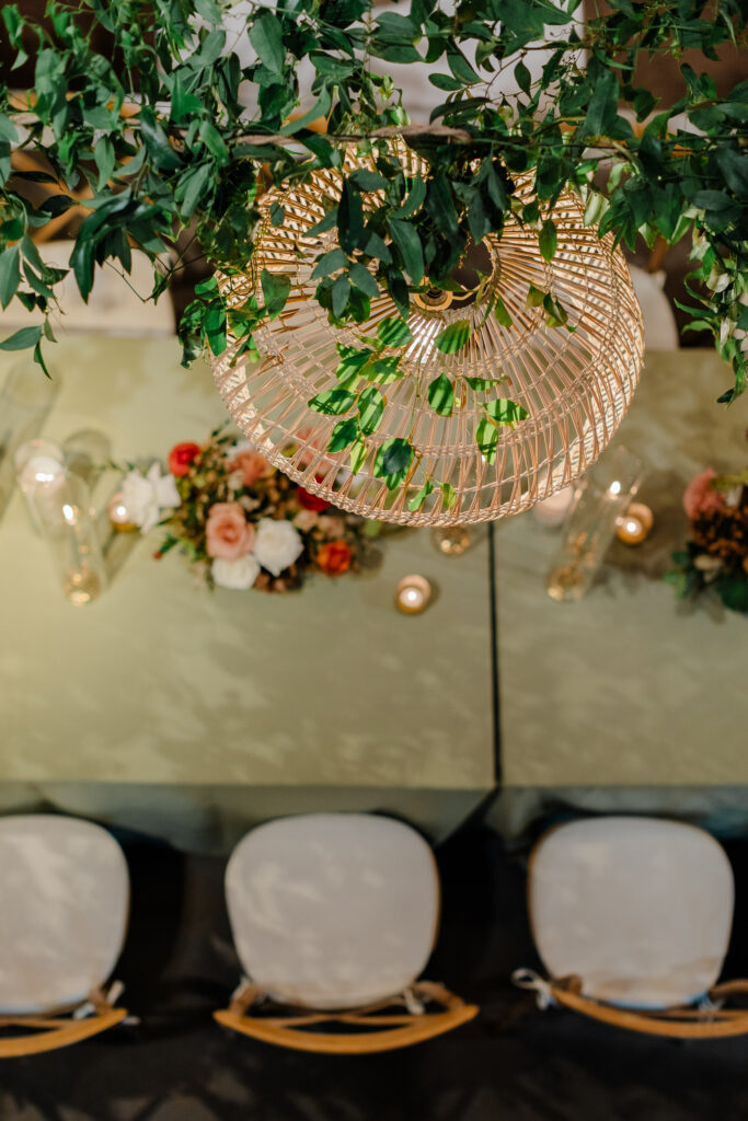 Basket Lights at wedding