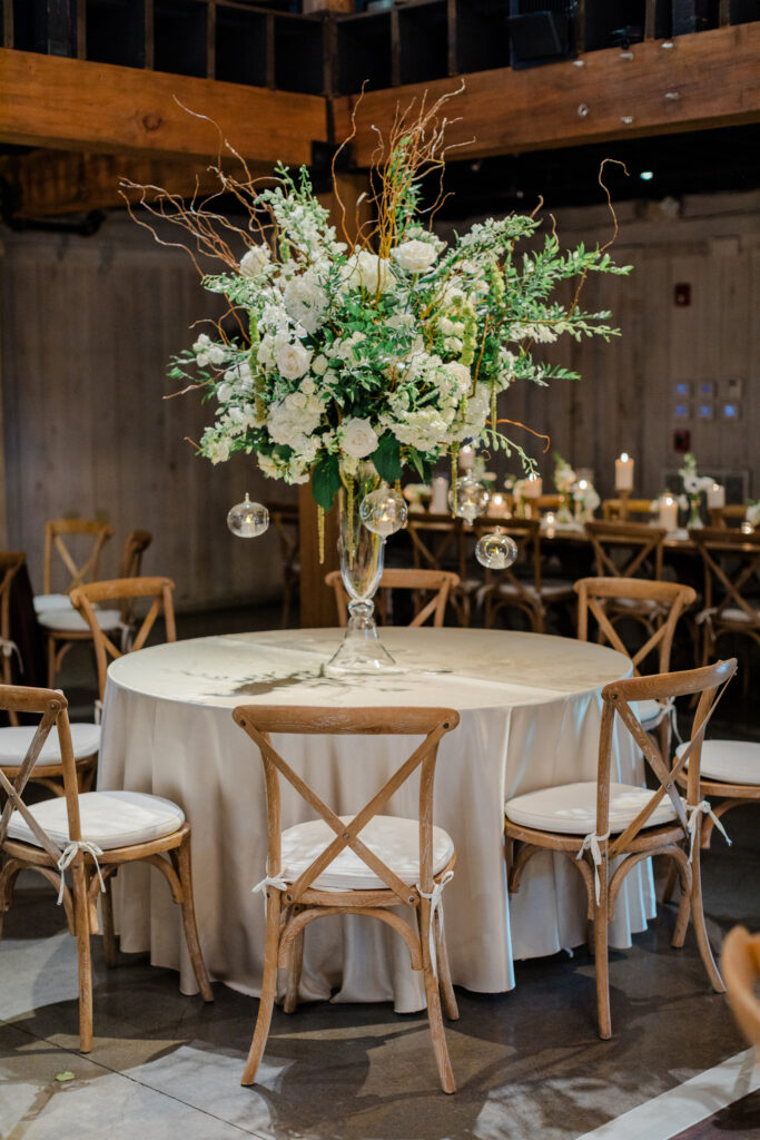 Tall Centerpiece with Hanging Orbs