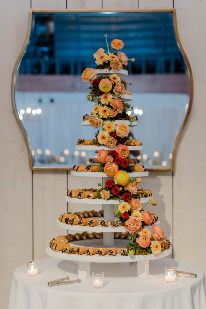 cannoli wedding cake tower