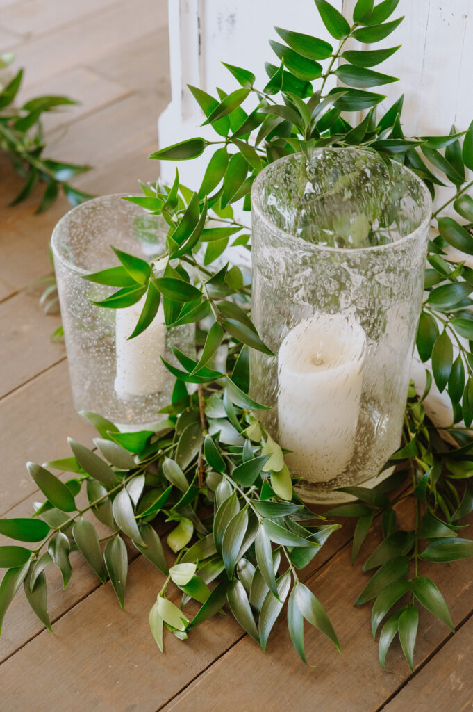 fall wedding palette aisle decor