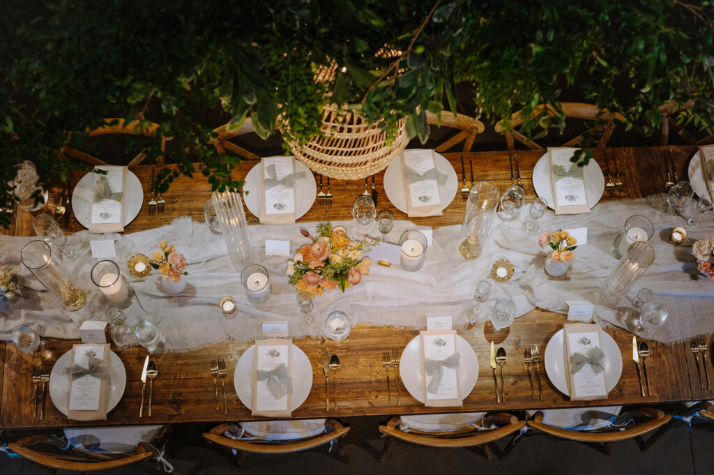 romantic wedding table scape fall wedding palette