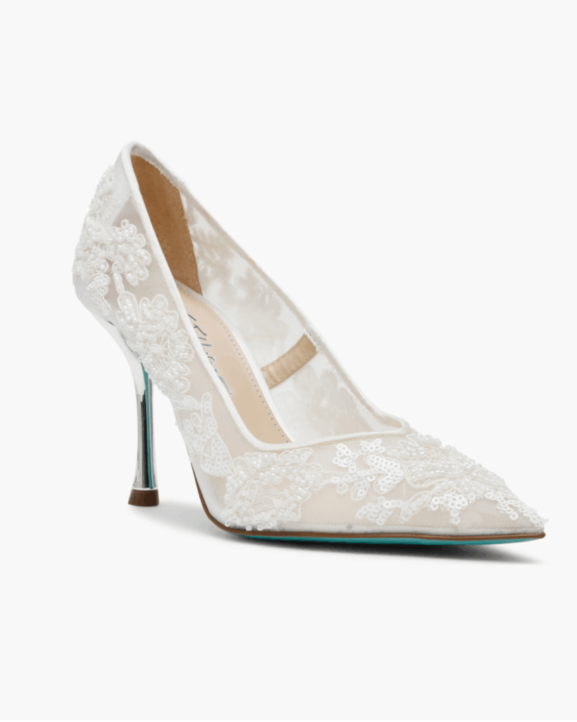 Betsey Johnson Jenii Sequin Mesh Pump